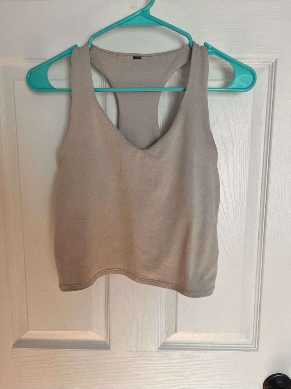 Vuori Racerback Tank Top in Light Taupe